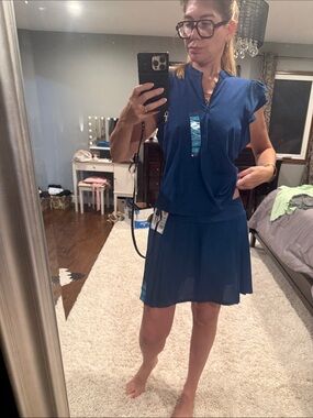 RBX  Mock Neck top and Shadow stripe skort  size XL NWT